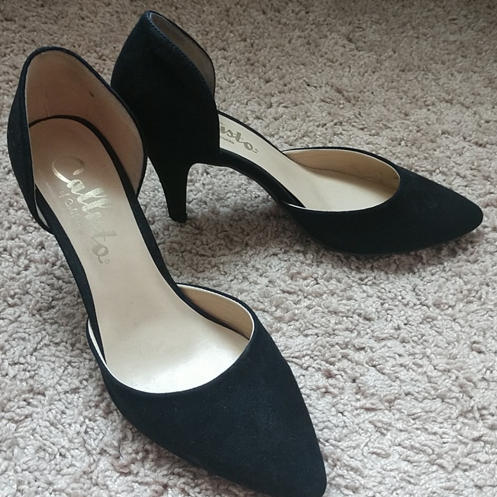 3 inch black heals